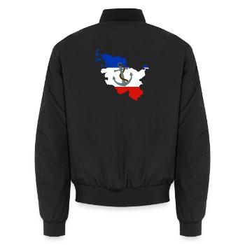 Schleswig-Holstein - Unisex Bomber Jacket - black - Back - AI Model Male 185 light (185cm)