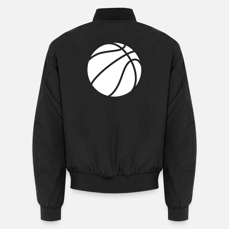 Basketball logo white Unisex Bomber Jacket