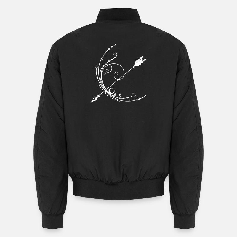 Bow and arrow Moon Crescent Unisex Bomber Jacket