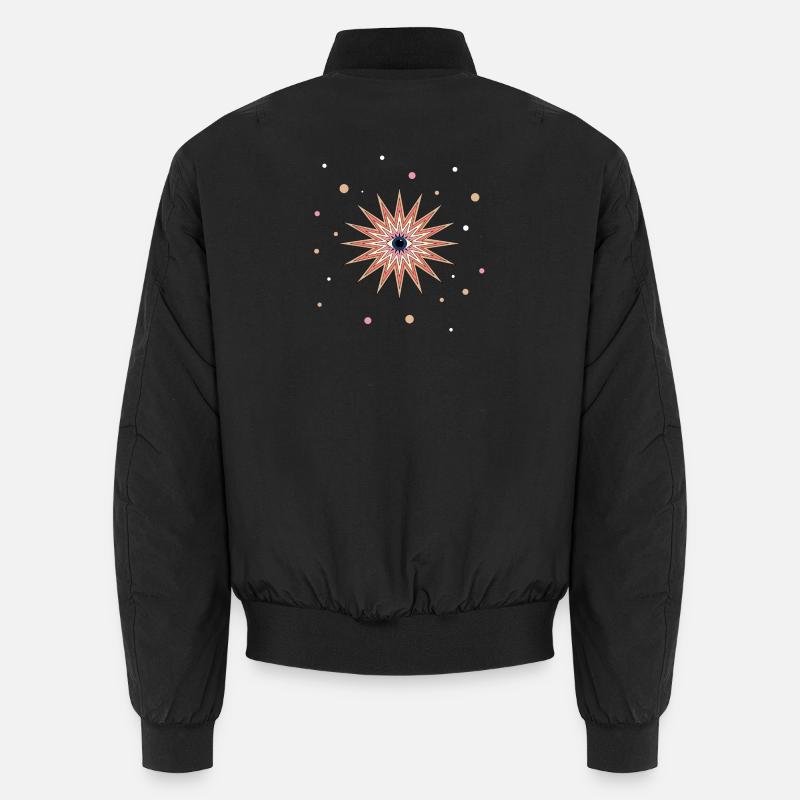 Œil mystique en étoile psychédélique - Bomber unisexe - noir