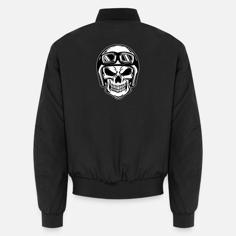 Motorradfahrer Totenkopf Helm Motorräder Biker Unisex Bomberjacke