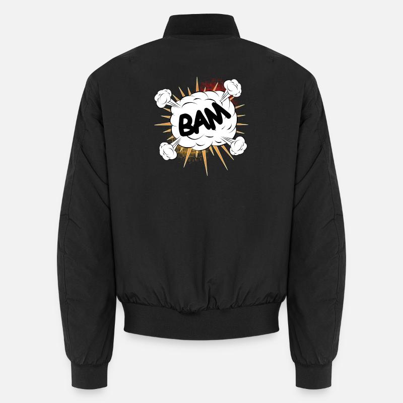 Bam Comic Kampf Wolke für eigene Texte & Motive Unisex Bomberjacke