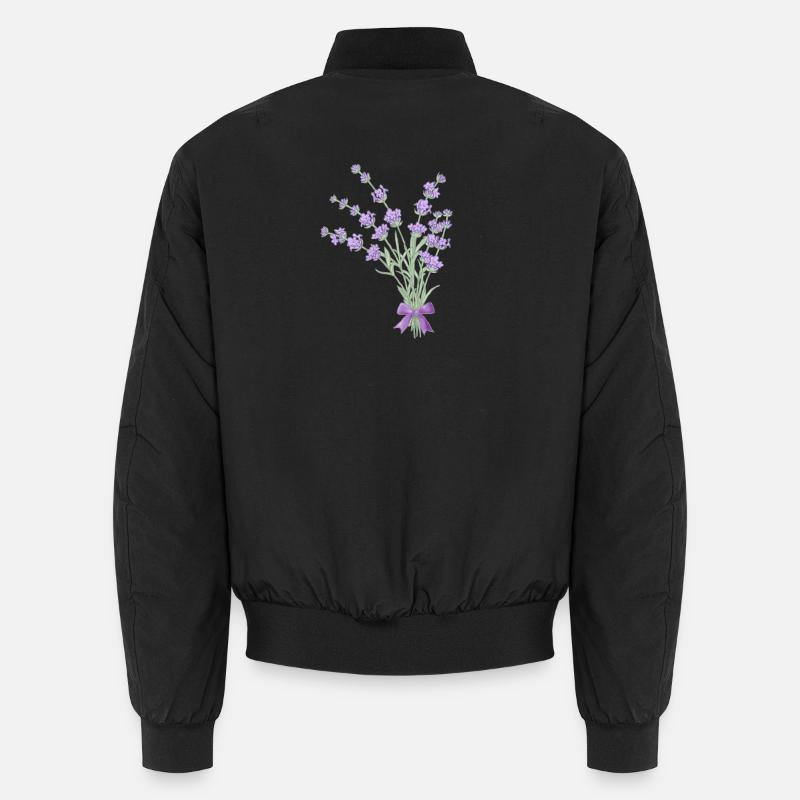 Lavendelstrauss - Unisex Bomberjacke - Schwarz