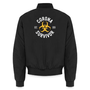 Corona Survivor 2019 - Unisex Bomberjacke - Schwarz - Hinten - AI Model Male 185 light (185cm)