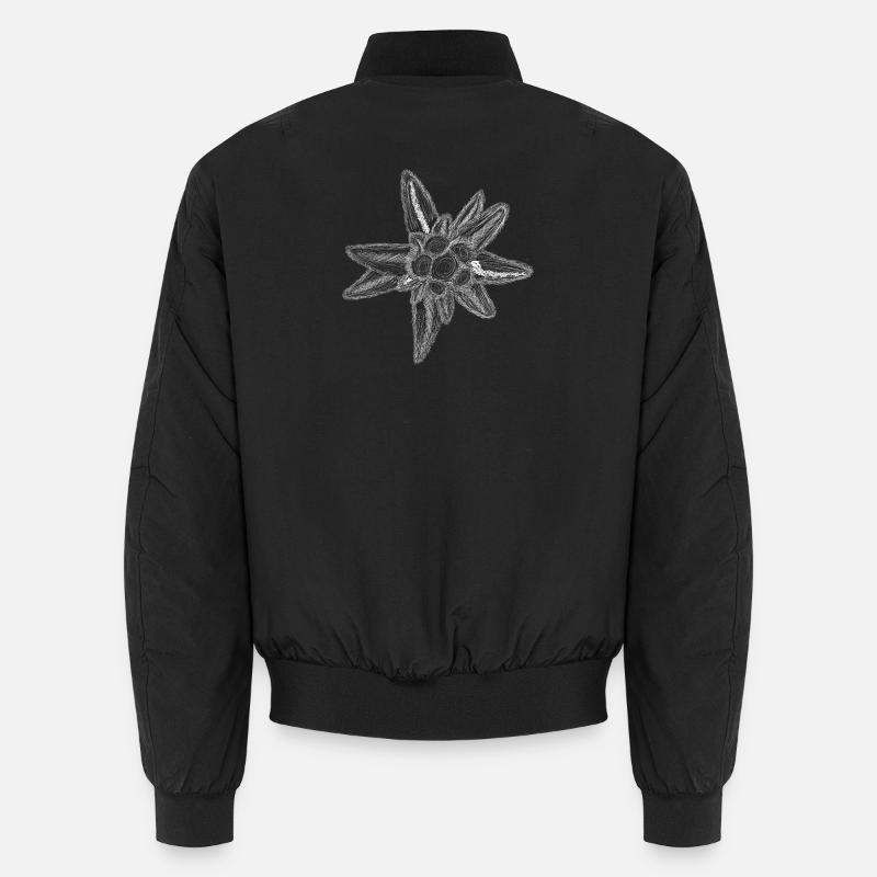 Edelweiss Fineline (White) - Unisex Bomber Jacket - black