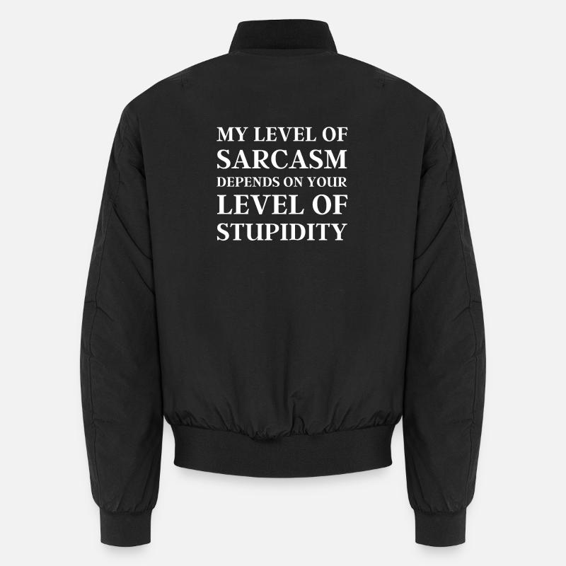 Mein Grad an Sarkasmus, lustiges Geschenk für Ehemann oder Vater Unisex Bomberjacke