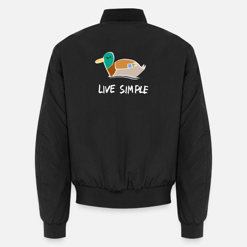 Live Simple Beautiful-Bird Design Custom Text Unisex Bomber Jacket