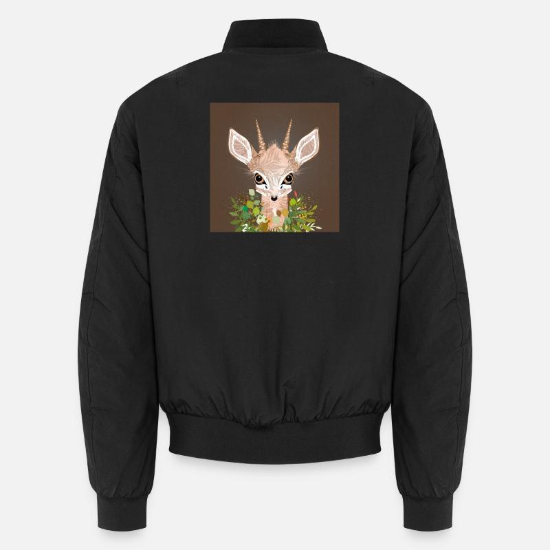 Zwergantilope Dikdik mit großen Augen Unisex Bomberjacke