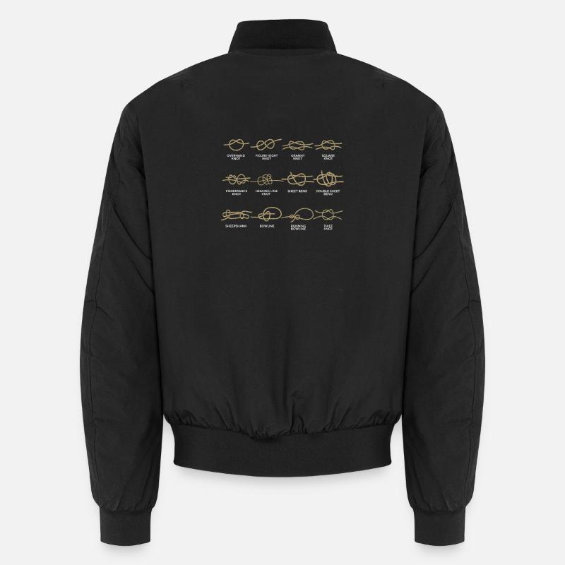 Både knude knude - Unisex bomberjakke - sort