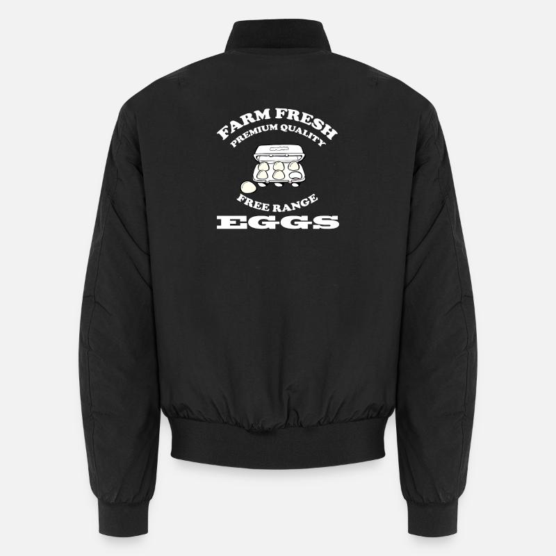 Eggs - Unisex Bomber Jacket - black