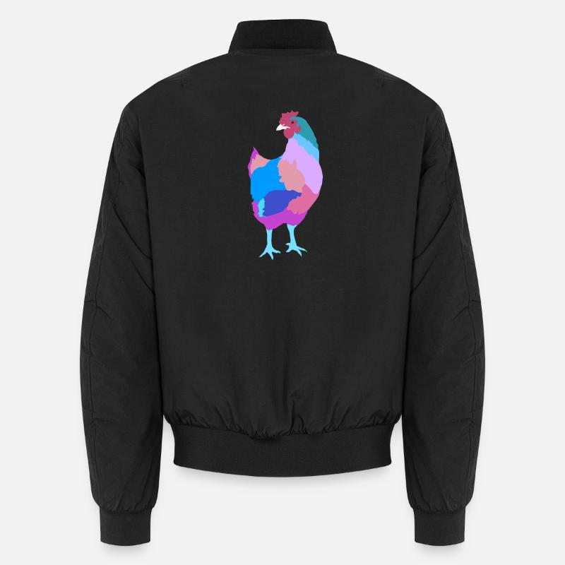 Chicken hen - Unisex Bomber Jacket - black