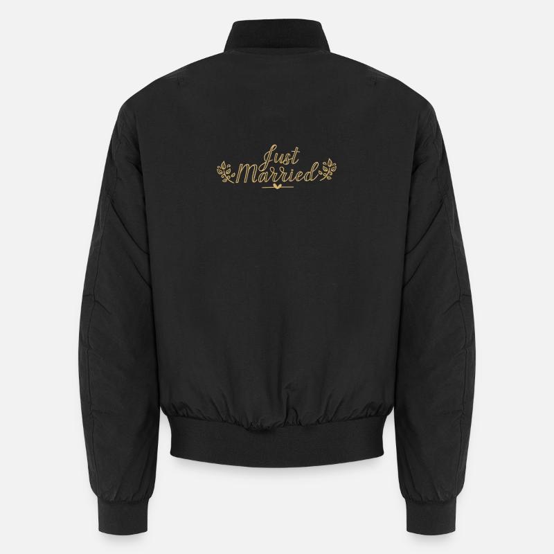 Just Married Hochzeit Ehefrau Verheiratet Geschenk Unisex Bomberjacke