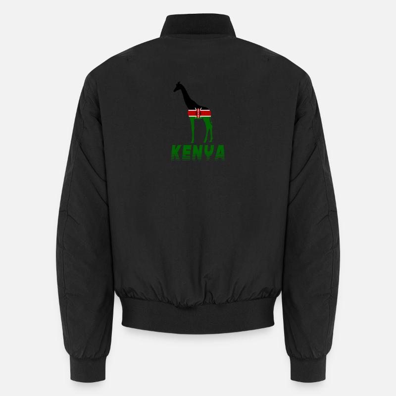 Kenia Giraffe - Unisex Bomberjacke - Schwarz