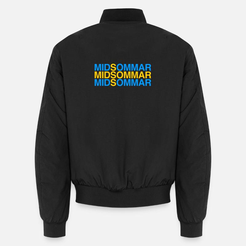 MIDSOMMAR Swedish flag - Unisex Bomber Jacket - black