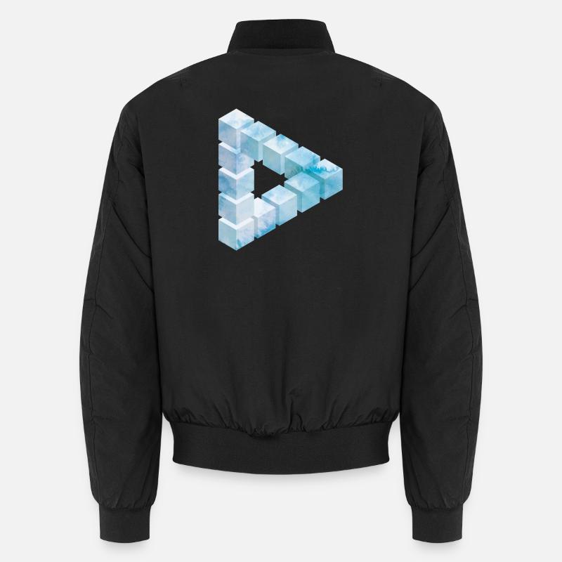 Eisblock Muster Design - Unisex Bomber Jacket - black