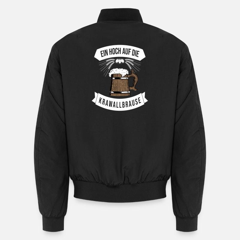 Kraftvolles Biergarten-Design mit Spruch Unisex Bomberjacke