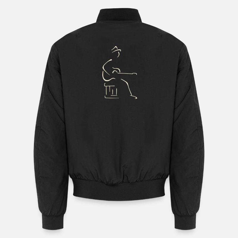 Blues guitarist Unisex Bomber Jacket