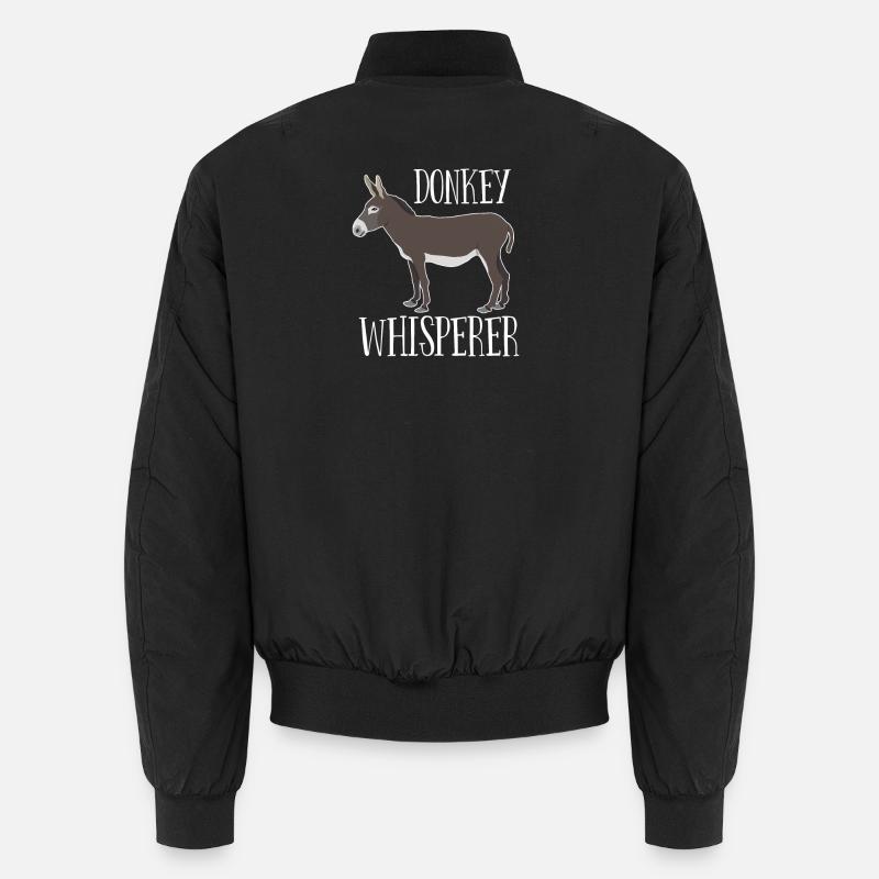 Donkey - Donkey Whisperer - Unisex Bomber Jacket - black