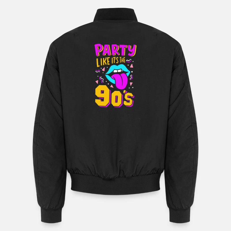 90s Party - Unisex Bomber Jacket - black
