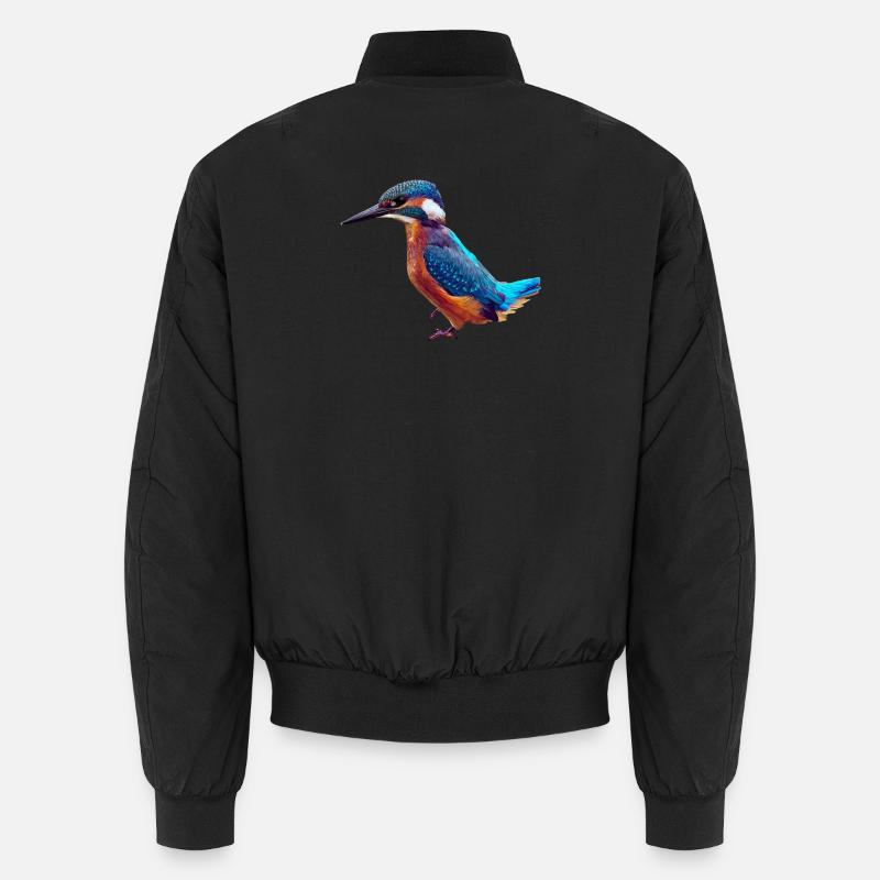 kingfisher - Unisex Bomber Jacket - black