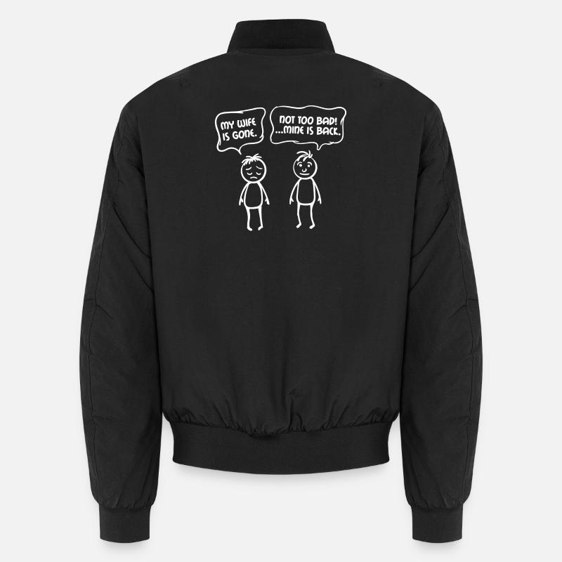 Beziehung Partnerschaft Lustig Sprüche Pärchen - Unisex Bomberjacke - Schwarz
