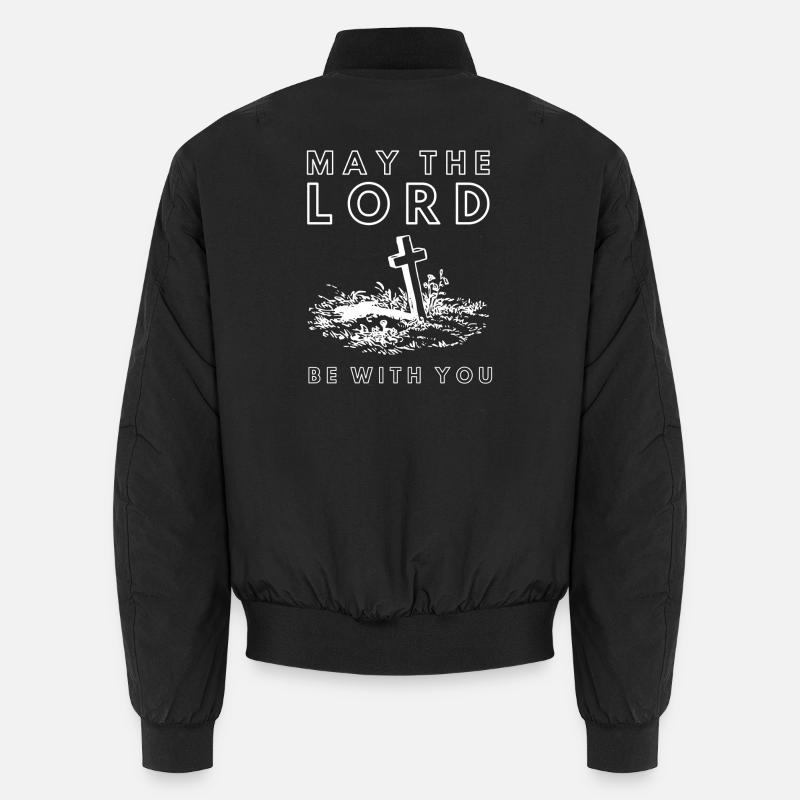 Herr sei mit dir Kreuz im Feld Unisex Bomberjacke