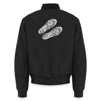 Punk rock punk rock grunge rock musique musique punk - Bomber unisexe - noir - Dos - AI Model Male 185 light (185cm)