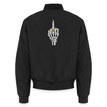 Skeleton Rocker Rock Musique Heavy Metal Hard Rock Cool - Bomber unisexe - noir - Dos - AI Model Male 185 light (185cm)