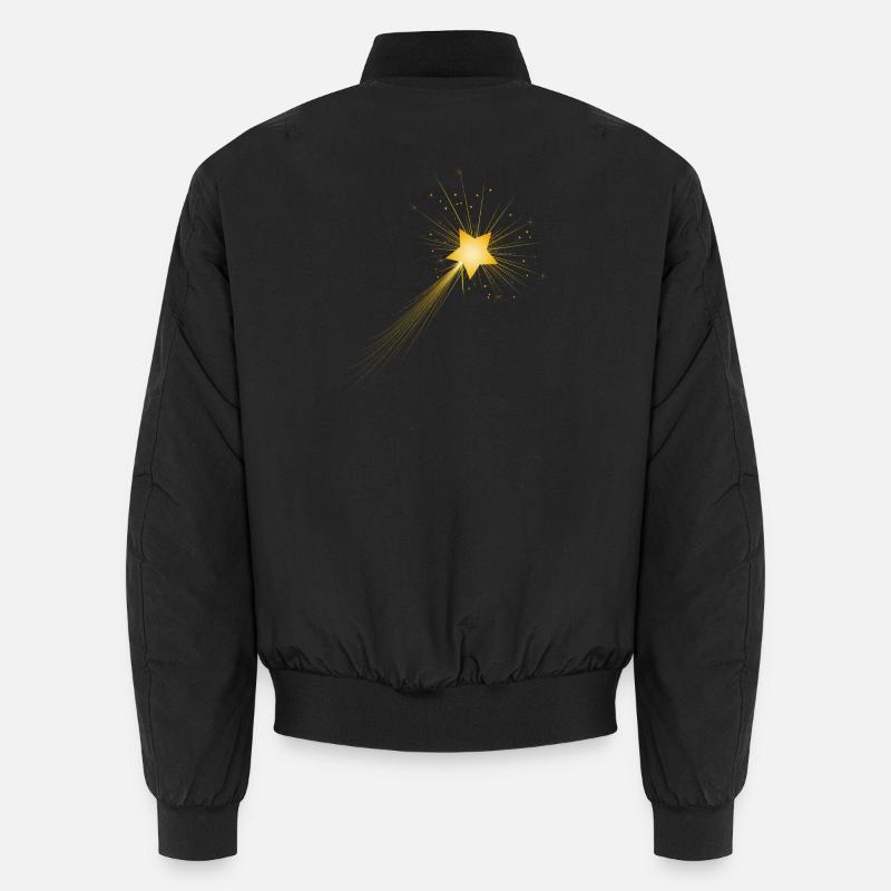 petite étoile filante dorée dans le ciel nocturne Bomber unisexe