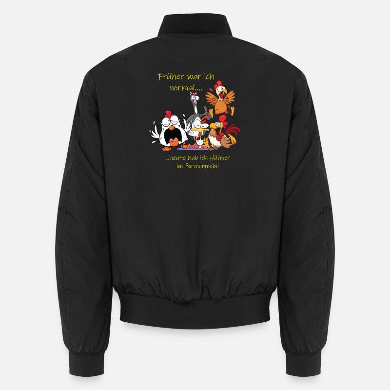 Früher war ich normal ---- Hühnershirt Unisex Bomberjacke