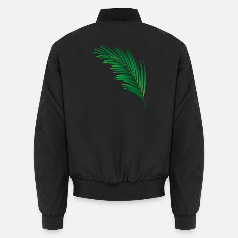 une feuille de palmiers vert unique Bomber unisexe