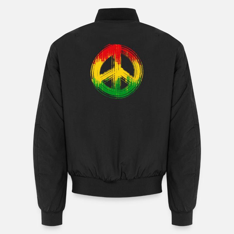 Love peace unity jamaica reggae reggae music Unisex Bomber Jacket