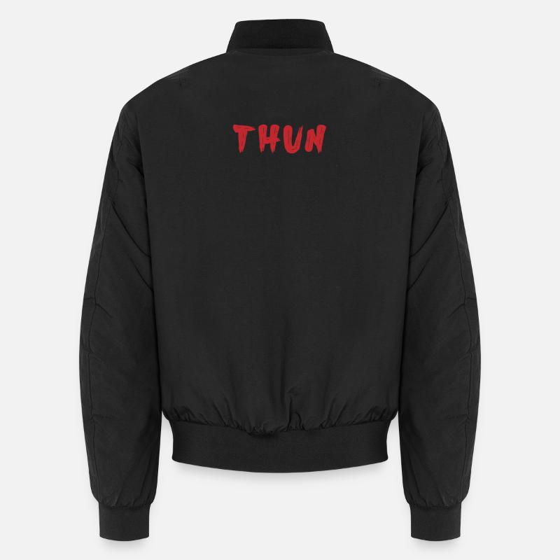 THUN Design - Hand Drawn in Red Unisex Bomber Jacket