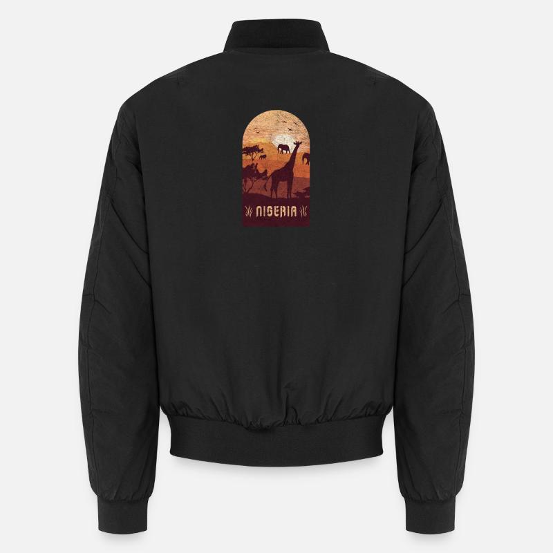 Giraffe Nigeria Vintage Design/ Gift Idea Unisex Bomber Jacket
