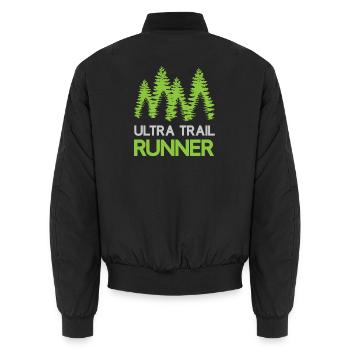 Ultra Trail Runner - Unisex Bomber Jacket - black - Back - AI Model Male 185 light (185cm)