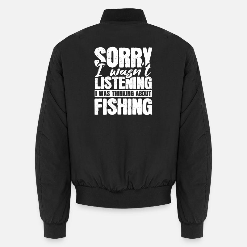Pêche Pêcher Pêcheur - Bomber unisexe - noir