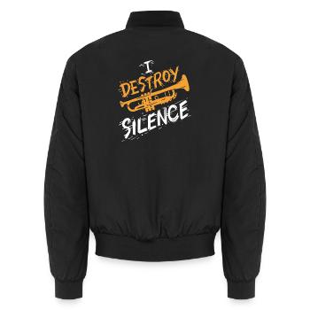 Trompette Trompettiste - Bomber unisexe - noir - Dos - AI Model Male 185 light (185cm)