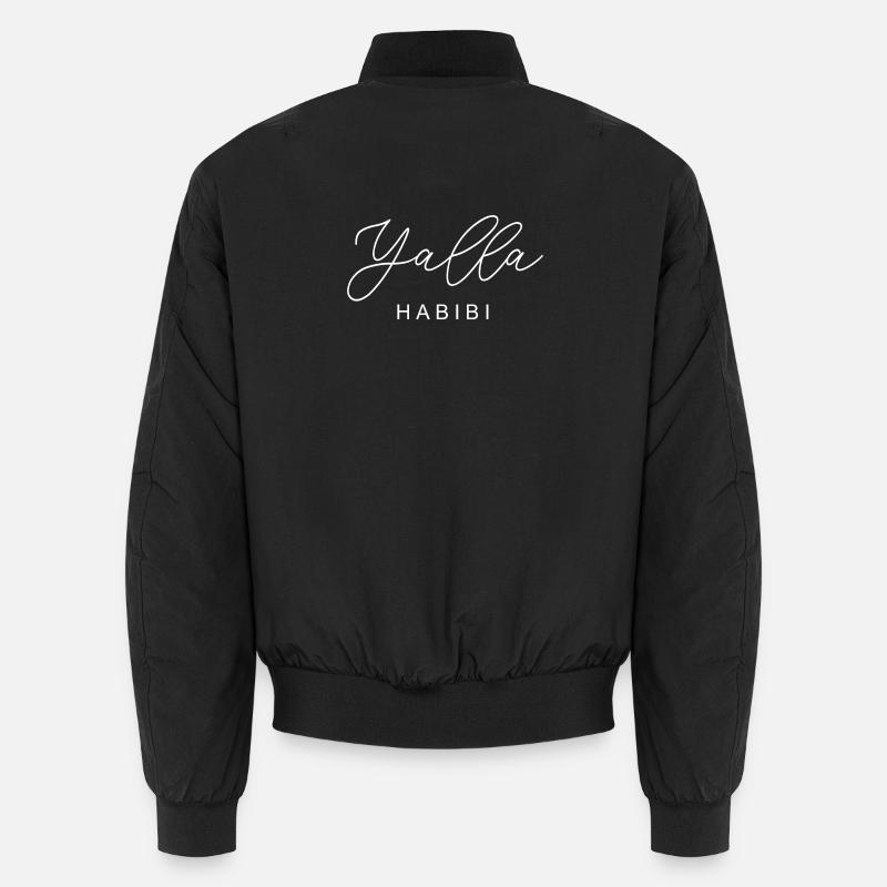 Yalla Habibi Arabisch Muslim Schatz Islam Geschenk Unisex Bomberjacke