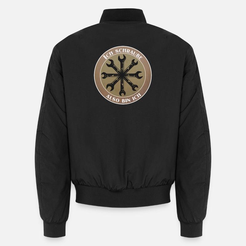 Ich schraube, also bin ich! - Unisex Bomberjacke - Schwarz