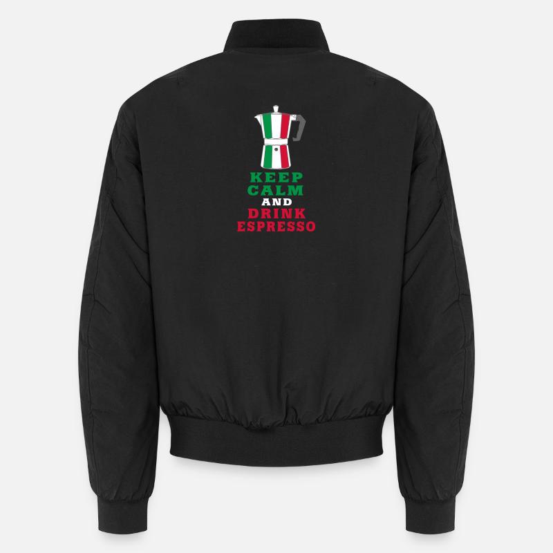 Keep Calm and Drink Espresso design / idée cadeau Bomber unisexe