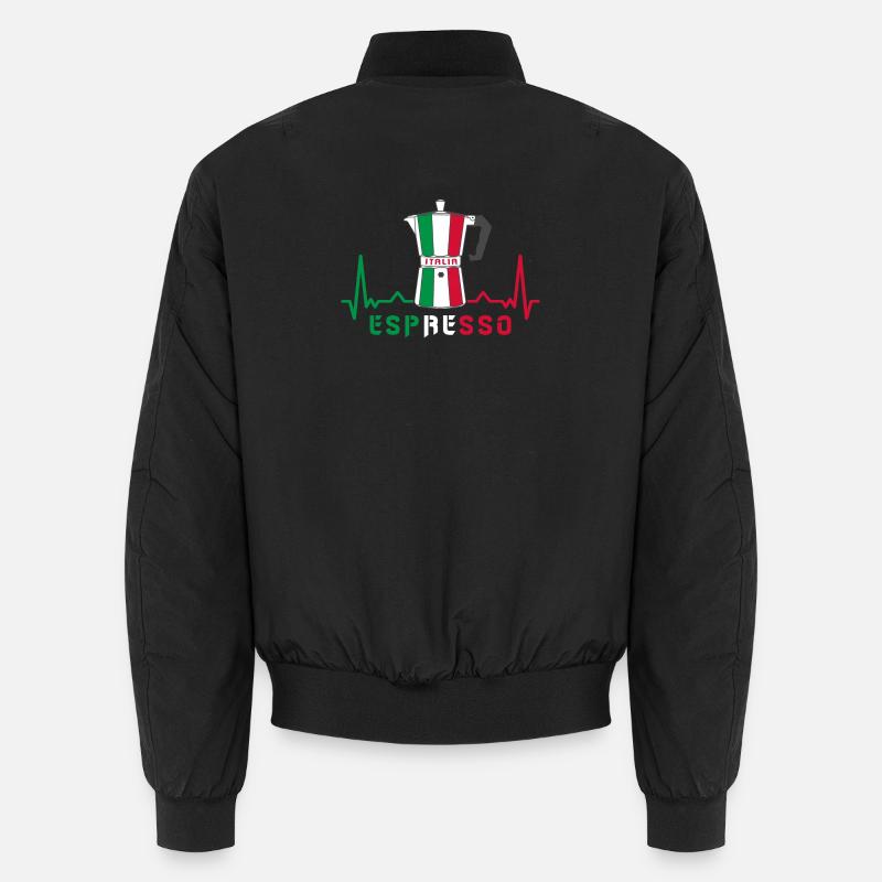 Herzfrequenz Espresso Design / Geschenkidee Unisex Bomberjacke