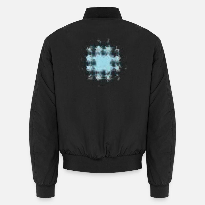 fond rond pointillé bleu clair Bomber unisexe