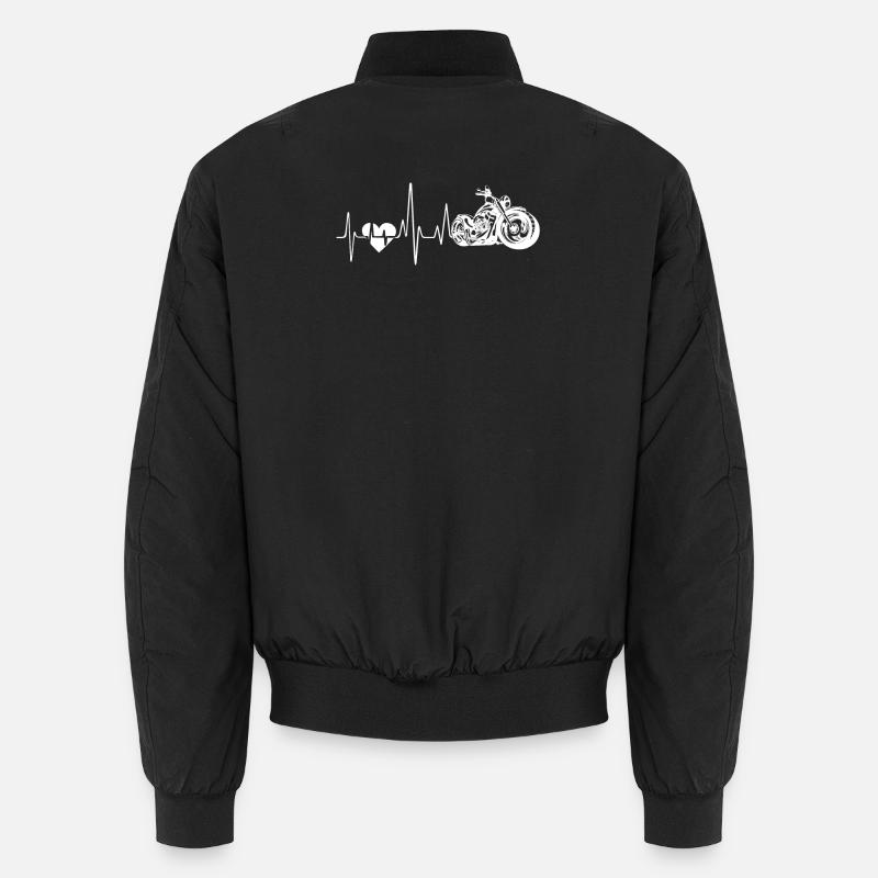 Motorcycle Motorcycle Heartbeat Unisex Bomber Jacket