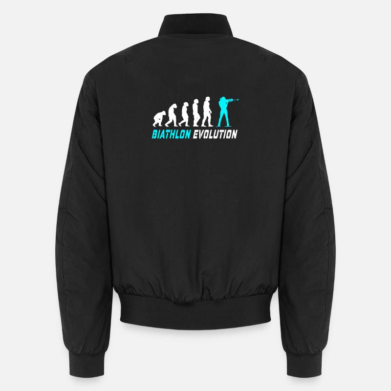 Evolution Biathlon Design / Geschenkidee Unisex Bomberjacke