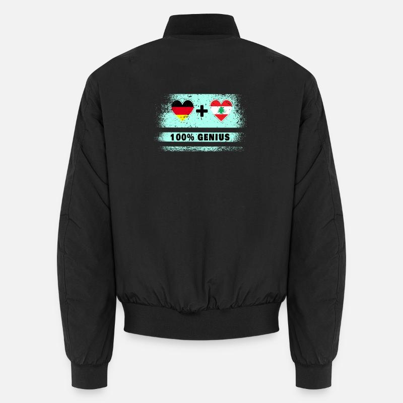Deutschland und Libanon 100% Genial / Geschenk Unisex Bomberjacke