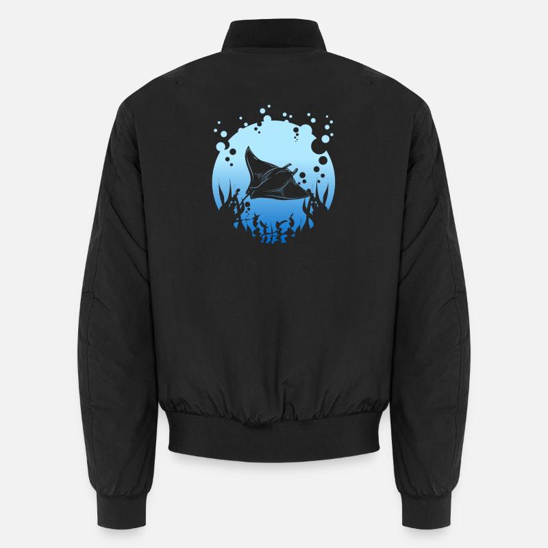Manta Rochen - Unisex Bomberjacke - Schwarz