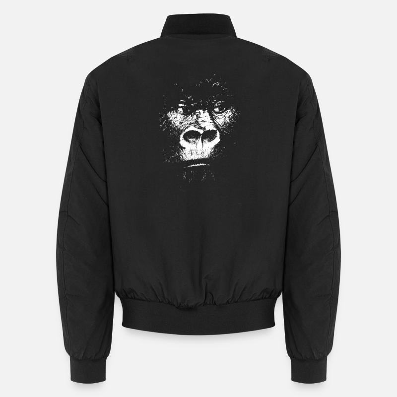 Expressionistische Affe Illustration, Gorilla Unisex Bomberjacke