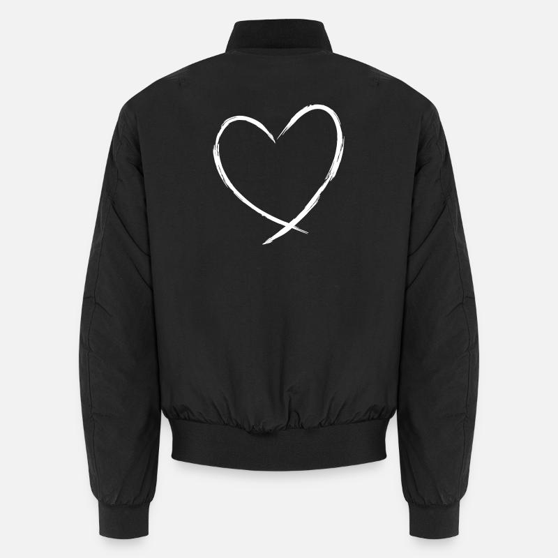 Herz Symbol Liebe Geschenk Freundschaft romantisch Unisex Bomberjacke