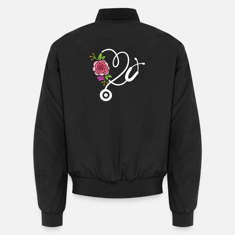 Stethoskop Doktor Krankenschwester Unisex Bomberjacke