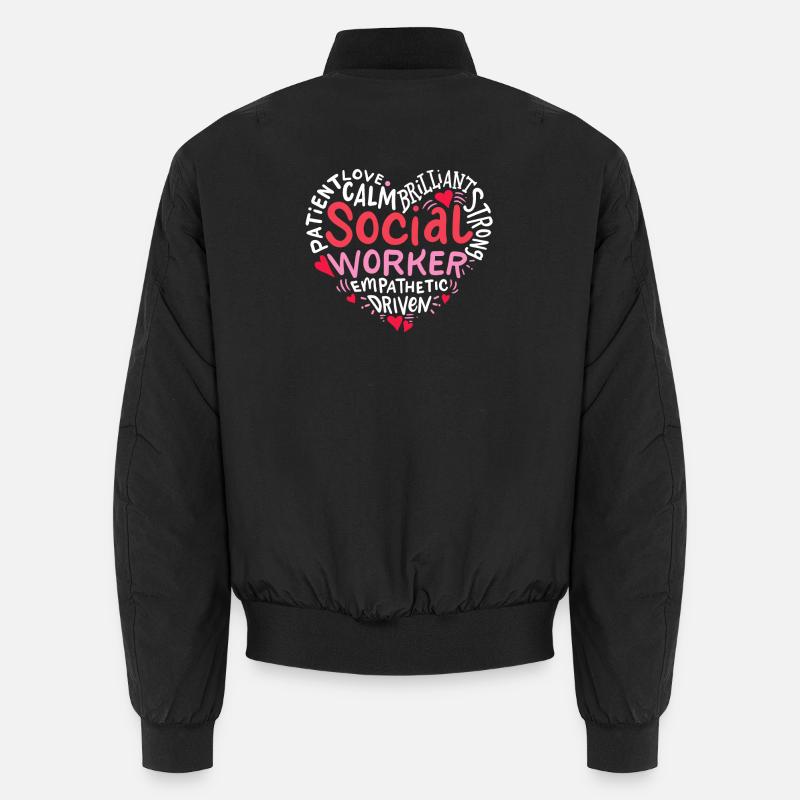 Social worker - Unisex Bomber Jacket - black